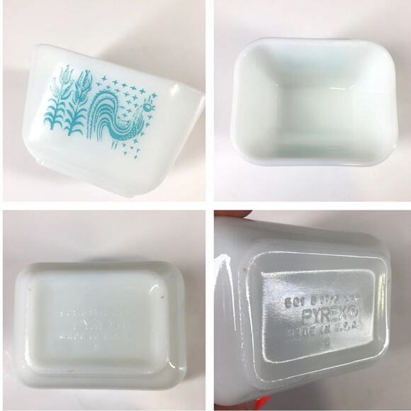 PYREX BUTTER PRINT 3 Piece Set Farm Blue Rooster 19 15 9 - Picture 15 of 16